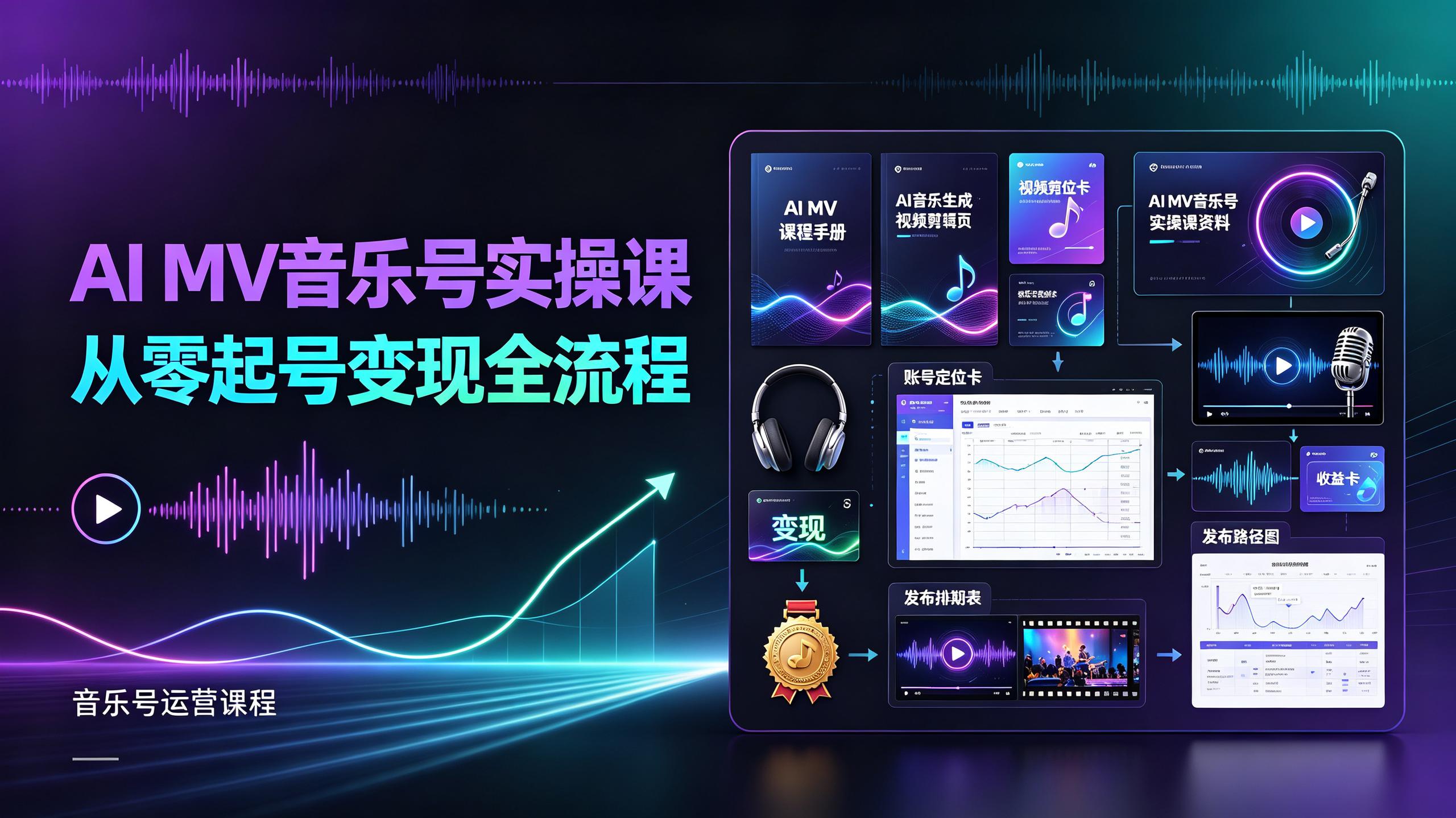 AI MV音乐号实操课,从零起号变现全流程插图 AI MV音乐号实操课,从零起号变现全流程