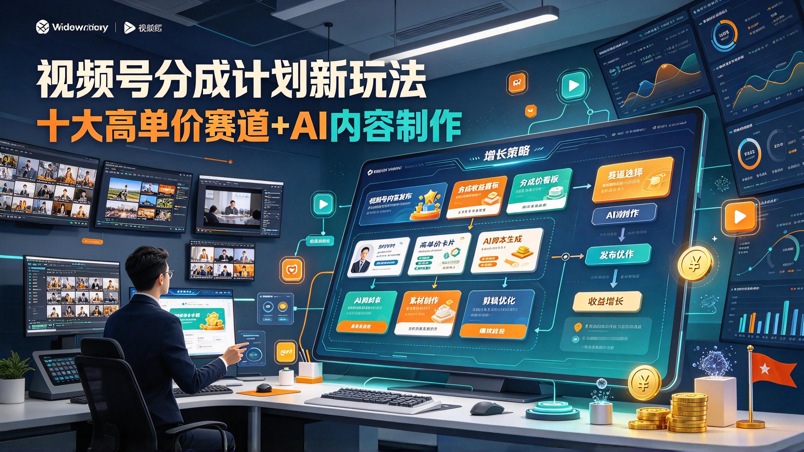 视频号分成计划新玩法,十大高单价赛道+AI内容制作插图 视频号分成计划新玩法,十大高单价赛道+AI内容制作